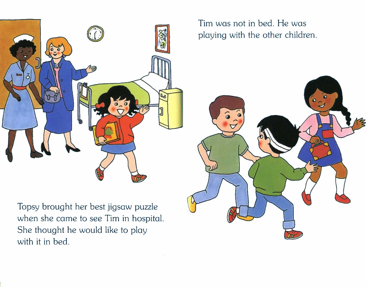 Ladybird - Topsy Tim Books - Go To Hospital (08),绘本,绘本故事,绘本阅读,故事书,童书,图画书,课外阅读